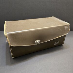 Vintage 8-Track Tape Carry Case Storage Holder Faux Brown Leather Holds 21 Tapes